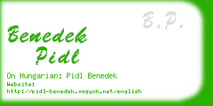 benedek pidl business card